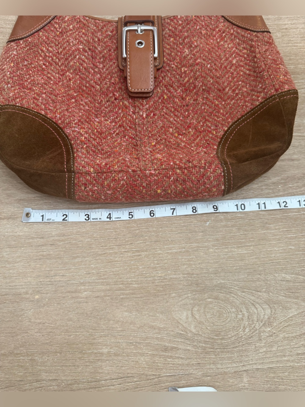 Vintage Coach Hamptons Soho Tweed Flap Hobo Bag - Picture 9 of 9